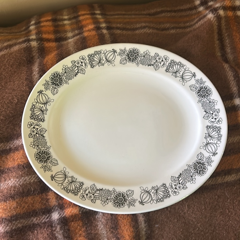 VINTAGE MANITOU Staffordshire England Ironstone Oval Platter